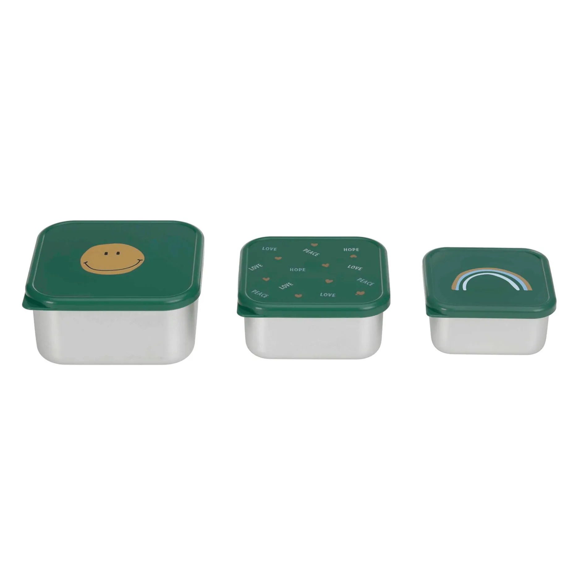Lu00c4SSIG Snackbox Happy Rascals Smile Green* Nahrungsbehälter