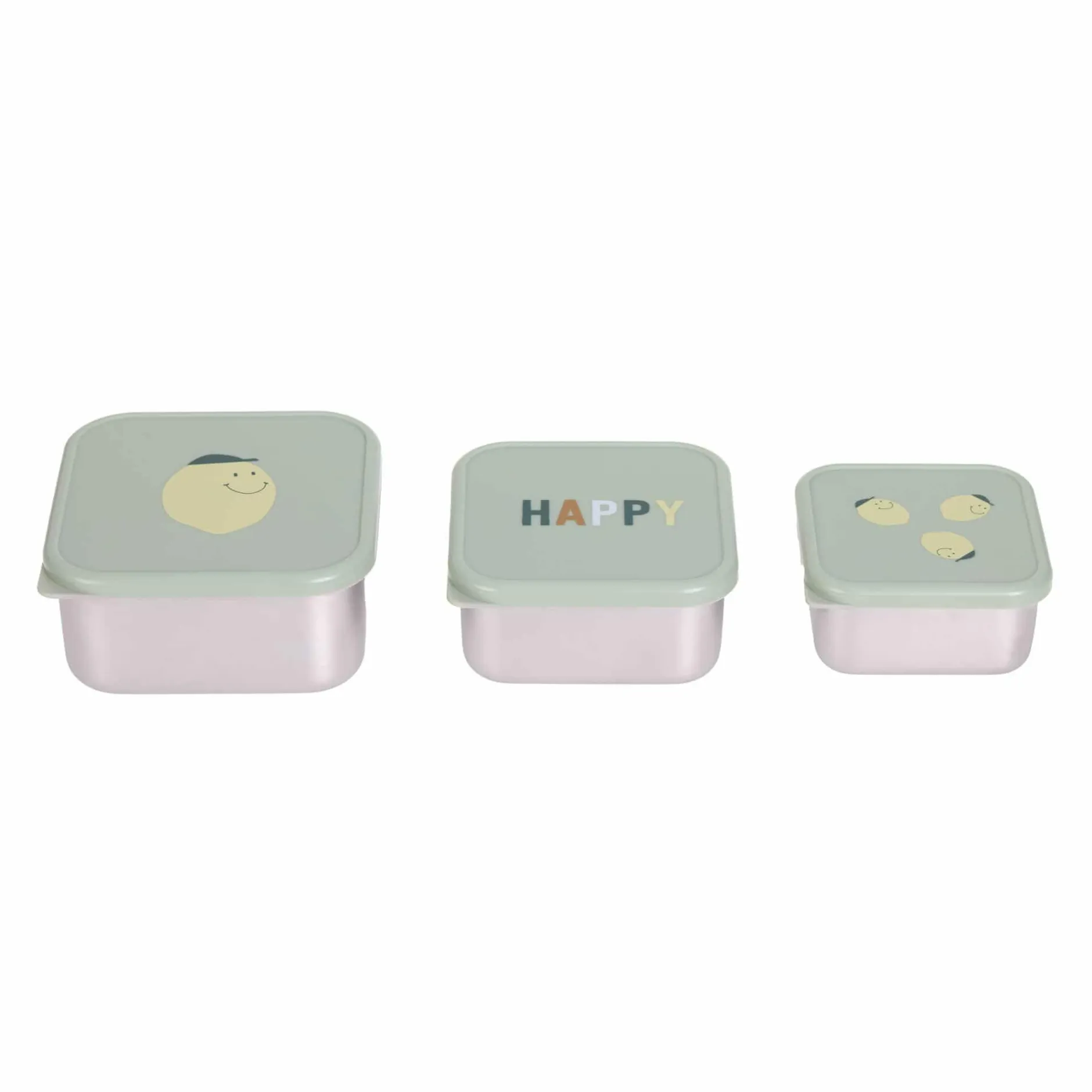 Lu00c4SSIG Snackbox-Set Happy Fruits Zitrone* Nahrungsbehälter