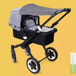 Liebes vPriebes Sonnensegel Johanna Musselin Graphit*Kinder Kinderwagen Zubehör