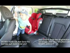 AVOVA Sora-Fix Grey & Black*Kinder Kindersitze Isofix|Kindersitze 15-36 Kg, Gruppe 2/3