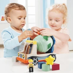 TOPBRIGHT Sortier-Baufahrzeug*Kinder Lernspielzeug|Holzspielzeug