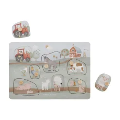 LITTLE DUTCH Sound-Greif-Puzzle Little Farm*Kinder Lernspielzeug