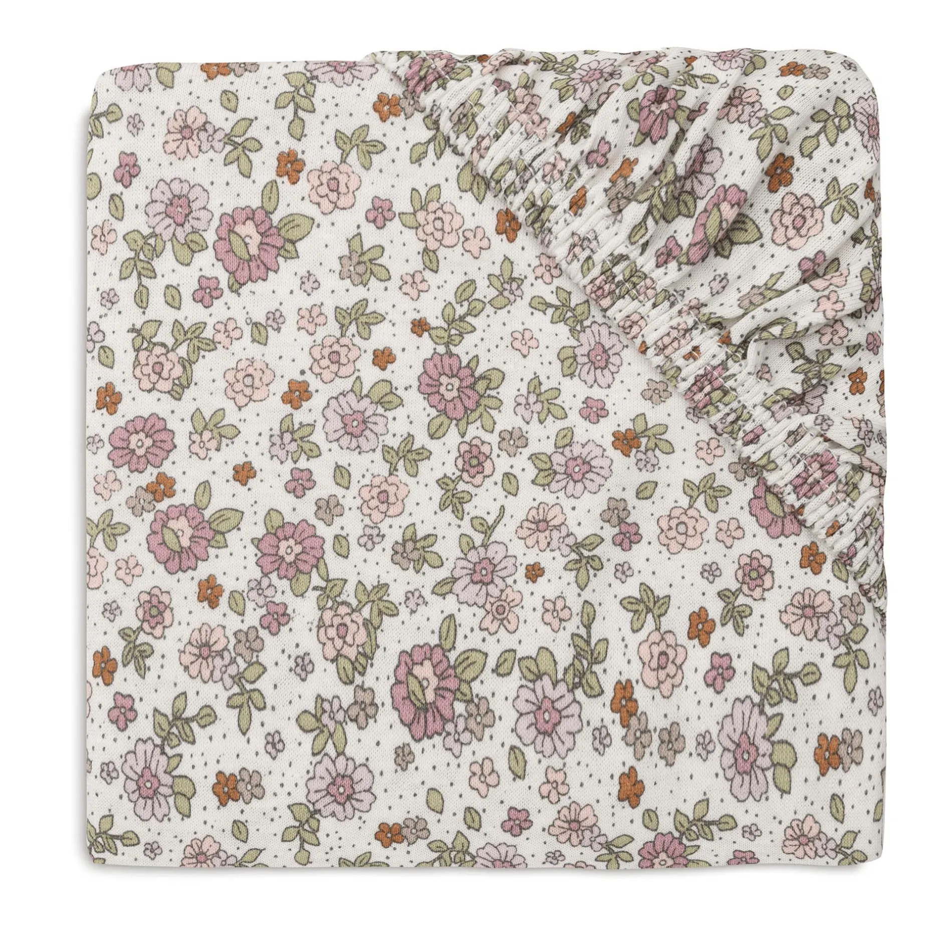 jollein Spannbettlaken Retro Flower 70 x 140 cm* Babybettwäsche