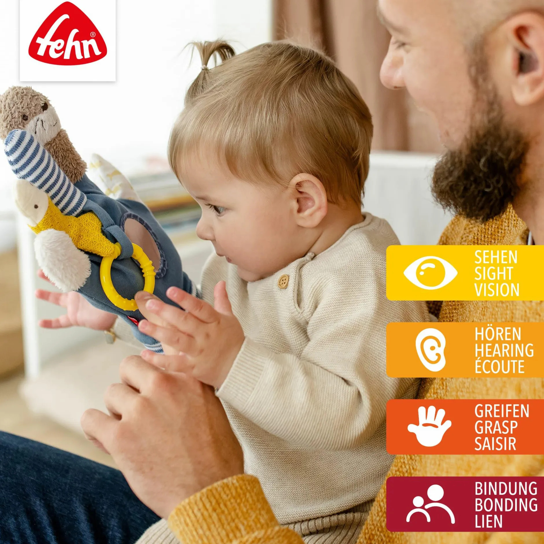 fehn Spielhandschuh Otter Theo* Knisterspielzeug & Knistertücher|Rasseln & Greiflinge