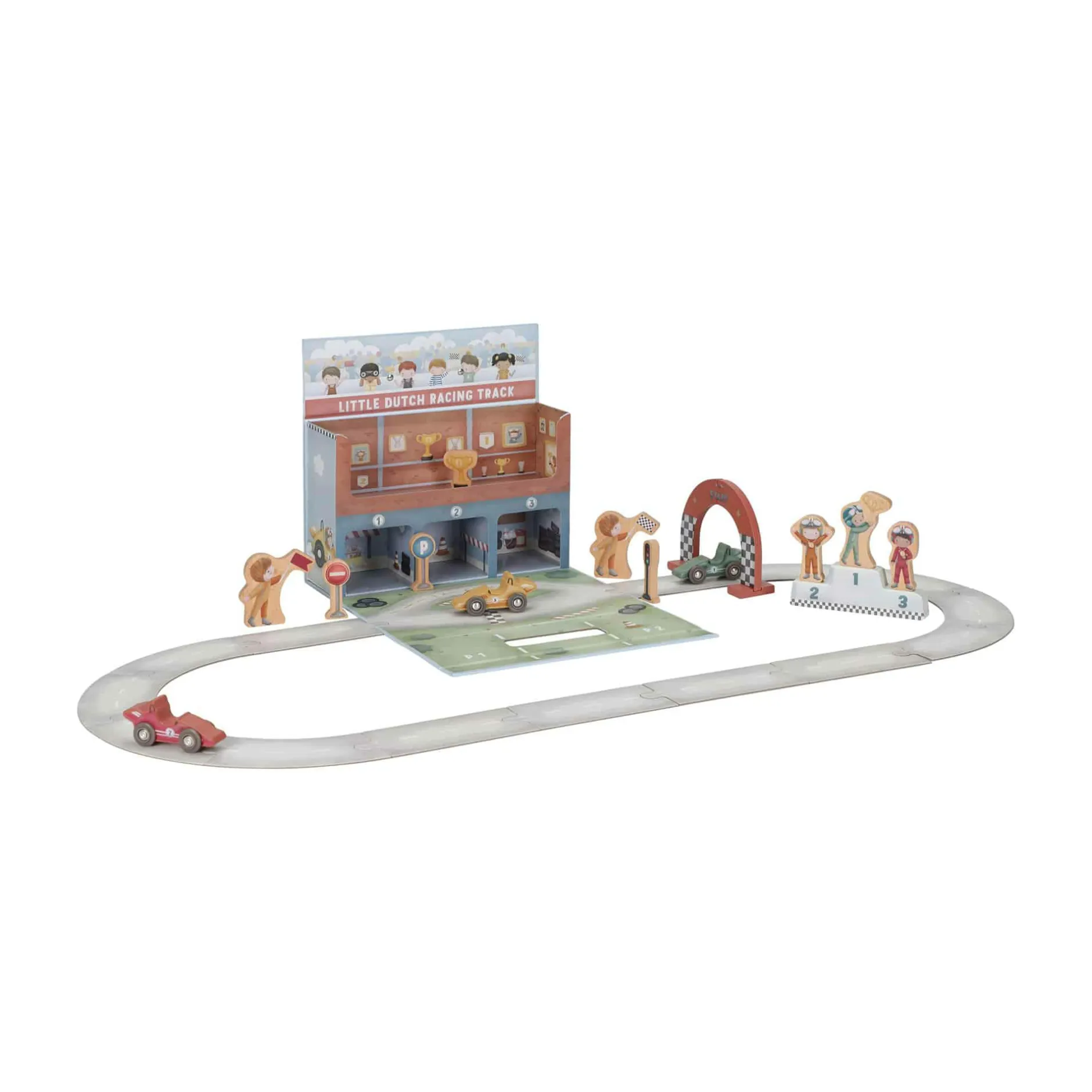 LITTLE DUTCH Spielkoffer mit Rennbahn*Kinder Lernspielzeug|Holzspielzeug