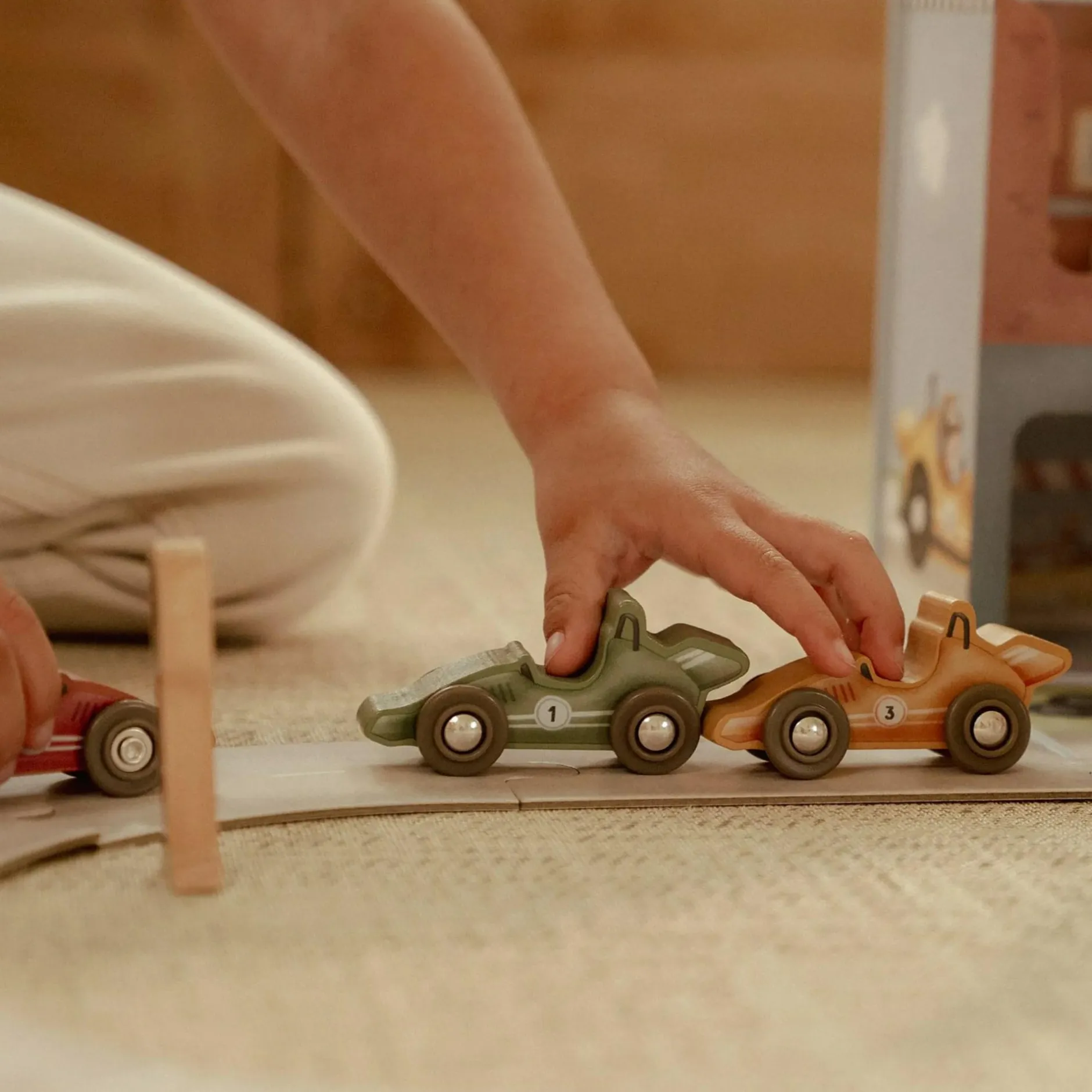 LITTLE DUTCH Spielkoffer mit Rennbahn*Kinder Lernspielzeug|Holzspielzeug