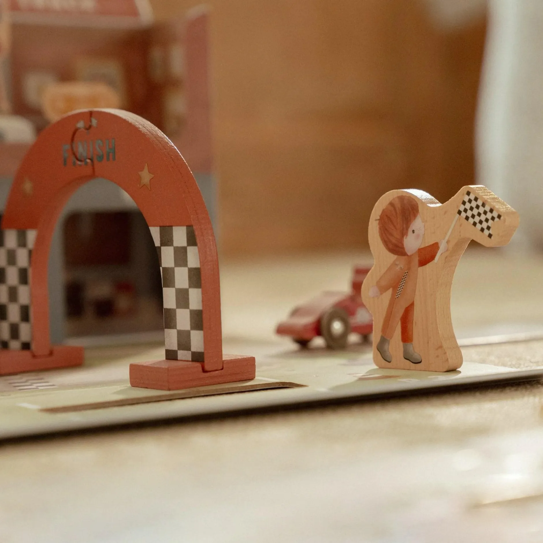 LITTLE DUTCH Spielkoffer mit Rennbahn*Kinder Lernspielzeug|Holzspielzeug