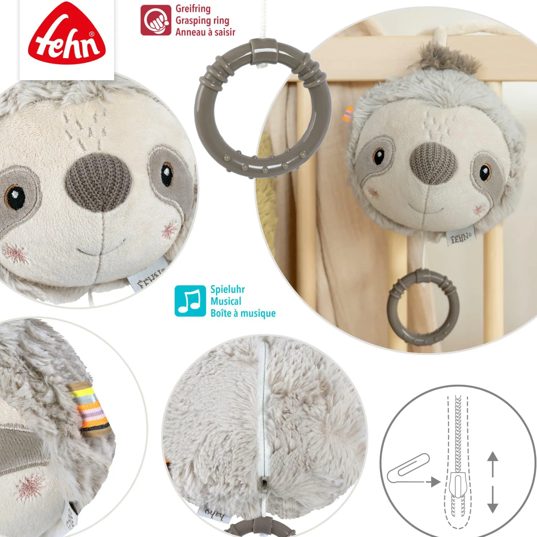 fehn Spieluhr Faultier* Spieluhren
