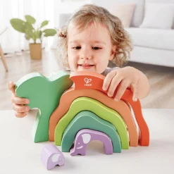 Hape Stapelblöcke Elefanten-Safari*Kinder Holzspielzeug