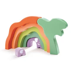 Hape Stapelblöcke Elefanten-Safari*Kinder Holzspielzeug