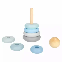 bieco Stapelturm blau*Kinder Lernspielzeug|Holzspielzeug