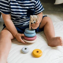 KINDSGUT Stapelturm Bär*Kinder Lernspielzeug|Holzspielzeug