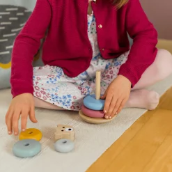 KINDSGUT Stapelturm Bär*Kinder Lernspielzeug|Holzspielzeug
