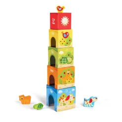 Hape Stapelturm Pepe & Friends*Kinder Holzspielzeug