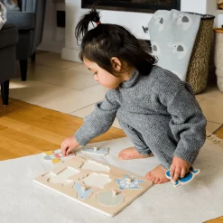 KINDSGUT Steckpuzzle Ozean*Kinder Lernspielzeug|Holzspielzeug