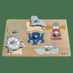 KINDSGUT Steckpuzzle Ozean*Kinder Lernspielzeug|Holzspielzeug