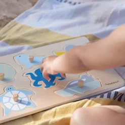 KINDSGUT Steckpuzzle Ozean*Kinder Lernspielzeug|Holzspielzeug