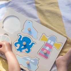 KINDSGUT Steckpuzzle Ozean*Kinder Lernspielzeug|Holzspielzeug