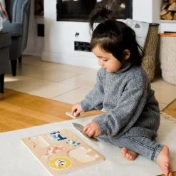 KINDSGUT Steckpuzzle Safari*Kinder Lernspielzeug|Holzspielzeug