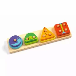 DJECO Steckspiel 1234Basic*Kinder Lernspielzeug