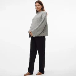 Mamalicious Strickpullover Medium Grey Melange* Umstandsoberteile