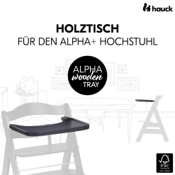 hauck Tablett Alpha Dark Grey* Hochstuhl Zubehör