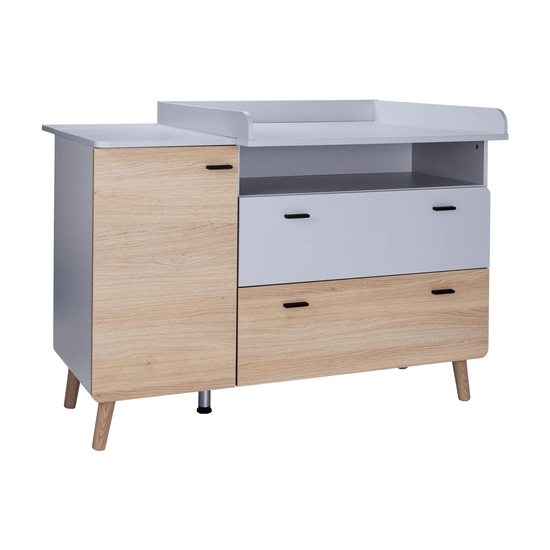Arthur Berndt 3-teiliges Babyzimmer Lovis mit Kommodenfüße 88 cm für die breite Wickelkommode* Babyzimmer Sets