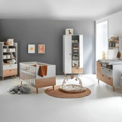 Arthur Berndt 3-teiliges Babyzimmer Lovis mit Kommodenfüßen 85 cm für die Wickelkommode* Babyzimmer Sets