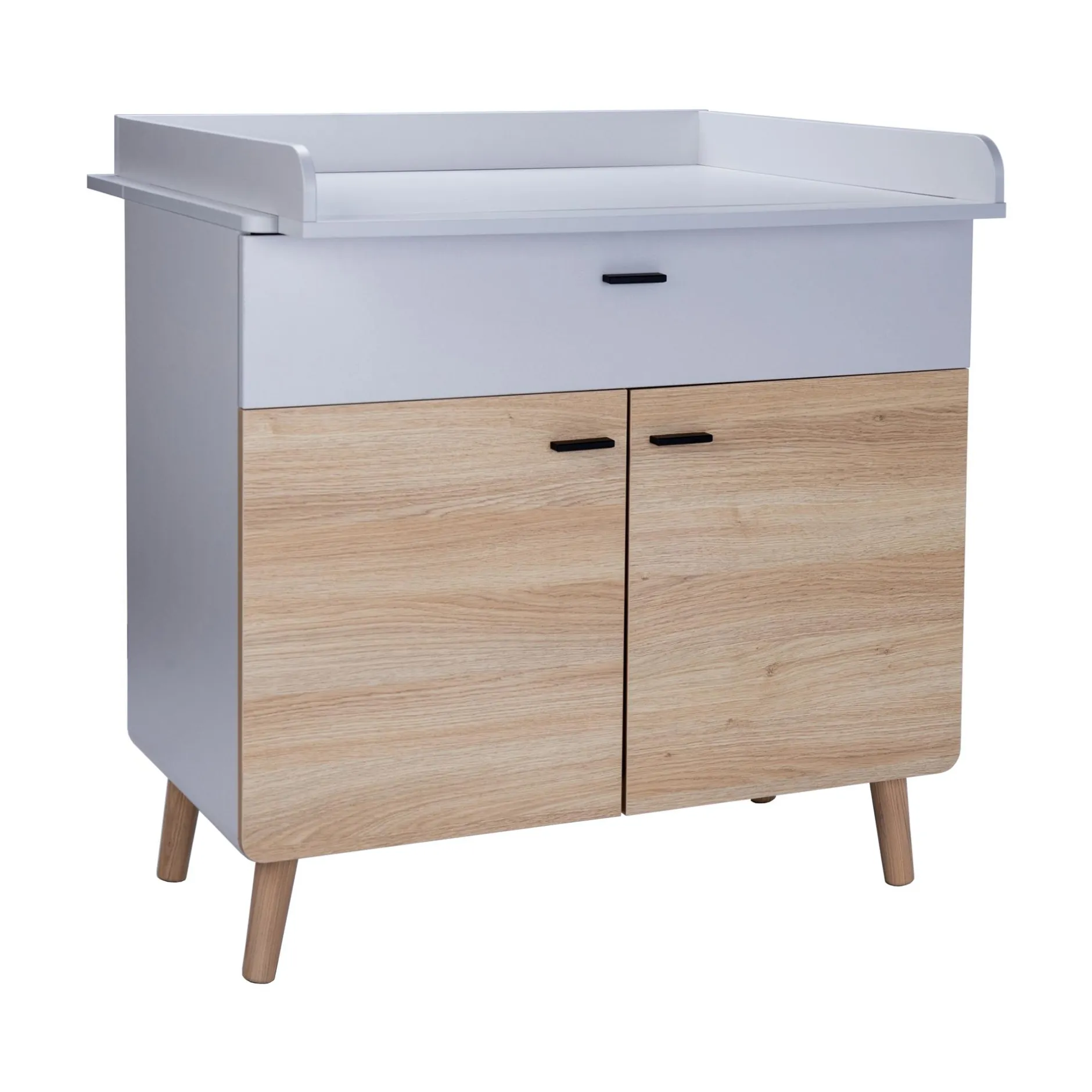 Arthur Berndt 2-teiliges Spar-Set Babyzimmer Lovis mit Kommodenfüßen 88cm für die schmale Wickelkommode* Babyzimmer Sets