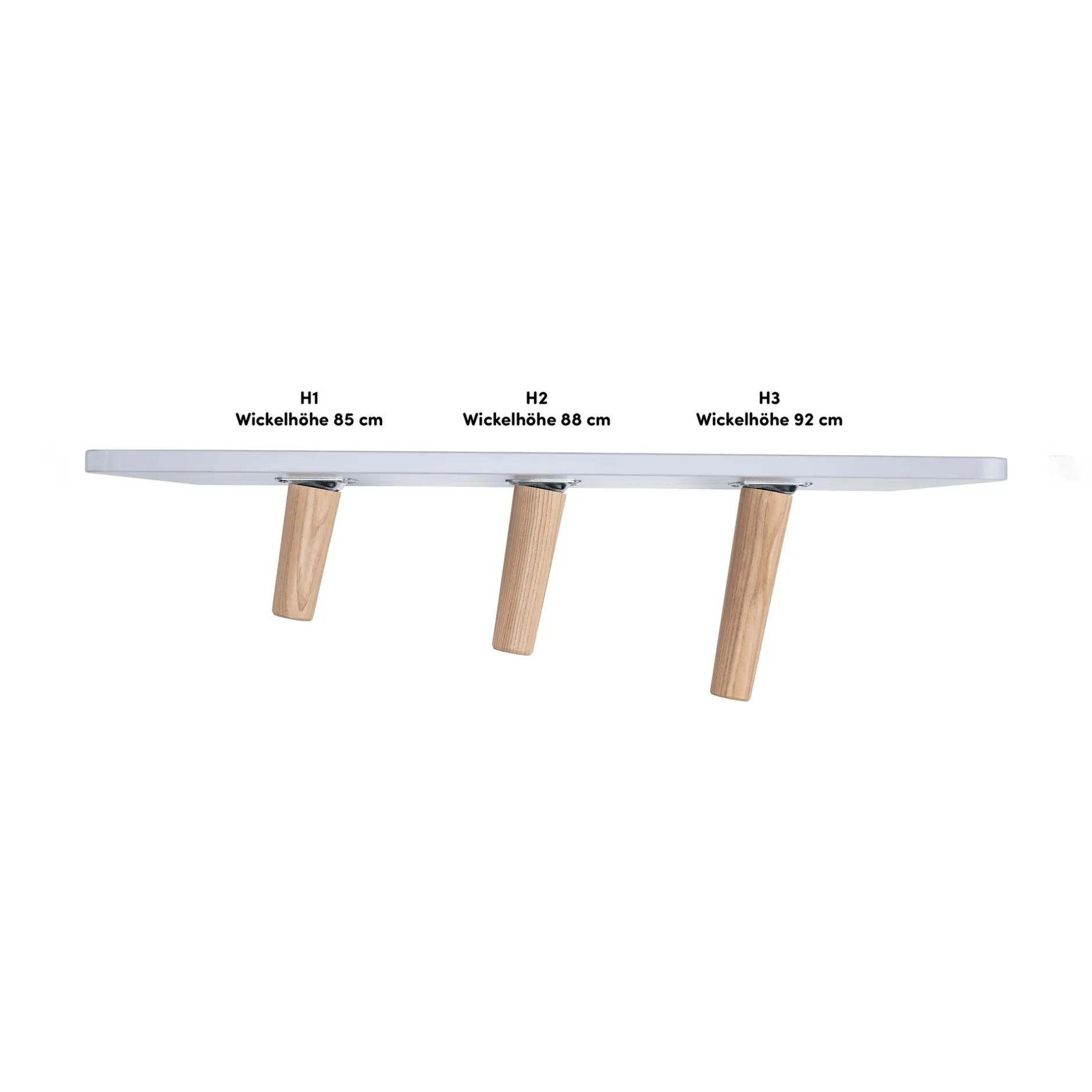 Arthur Berndt 2-teiliges Spar-Set Babyzimmer Lovis mit Kommodenfüßen 88cm für die schmale Wickelkommode* Babyzimmer Sets