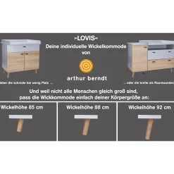 Arthur Berndt 2-teiliges Spar-Set Babyzimmer Lovis mit Kommodenfüßen 85 cm für die schmale Wickelkommode* Babyzimmer Sets
