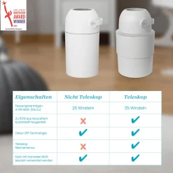chicco Teleskop Windeleimer Odour Off Winter Clouds* Windeleimer