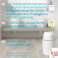 chicco Teleskop Windeleimer Odour Off White* Windeleimer