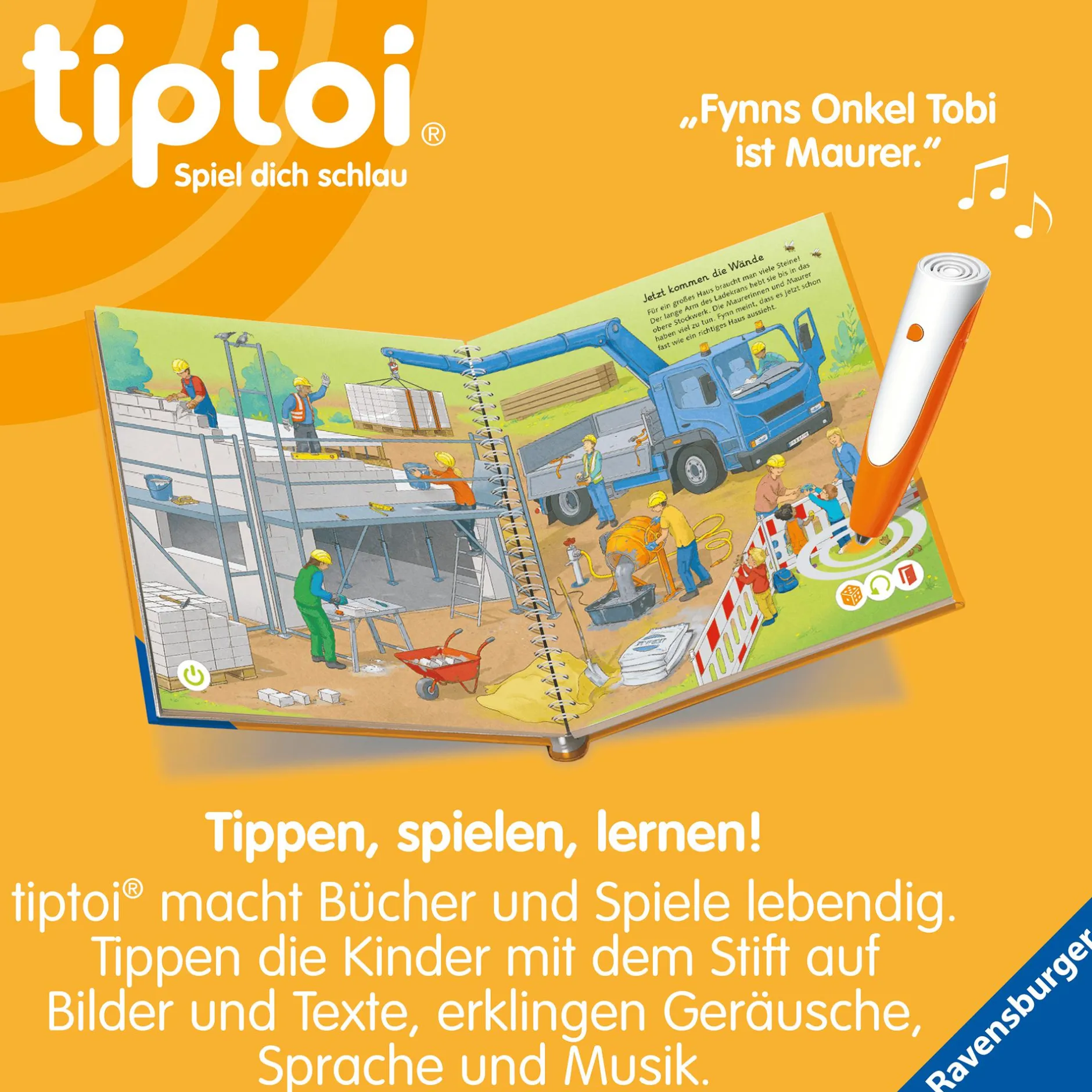 Tiptoi ® Mein Wörter-Bilderbuch Baustelle*Kinder Kinderbücher|Spielzeug Ab 3 Jahren