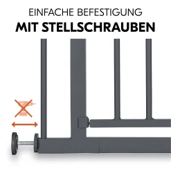 hauck Tür- & Treppenschutzgitter Open N Stop 2 Dark Grey 75-80 cm* Tür- & Treppenschutzgitter
