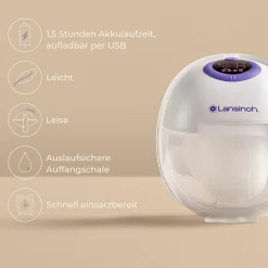 Lansinoh tragbare Doppelmilchpumpe* Milchpumpen
