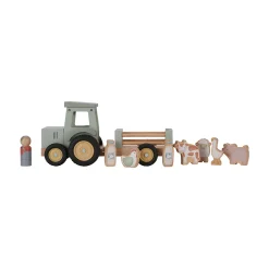 LITTLE DUTCH Traktor mit Anhänger Little Farm*Kinder Holzspielzeug