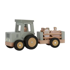 LITTLE DUTCH Traktor mit Anhänger Little Farm*Kinder Holzspielzeug