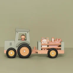 LITTLE DUTCH Traktor mit Anhänger Little Farm*Kinder Holzspielzeug