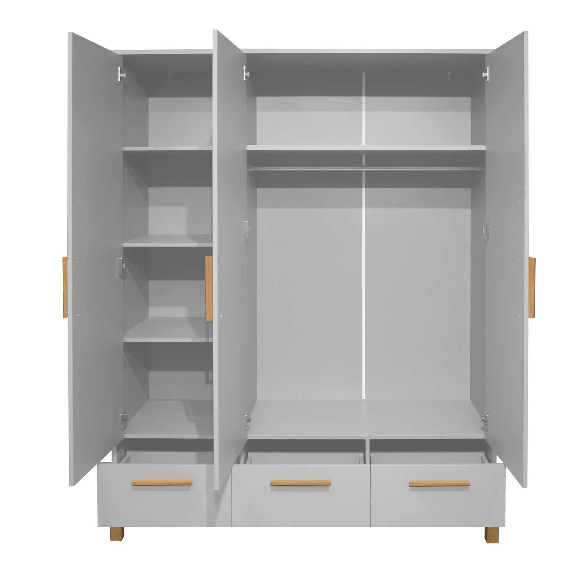 Mu00e4usbacher 3-türiger Kleiderschrank Olivia* Kleiderschränke