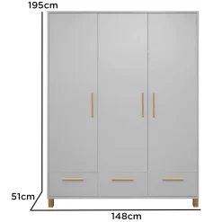 Mu00e4usbacher 3-türiger Kleiderschrank Olivia* Kleiderschränke