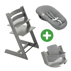 STOKKE Trio Set Tripp Trapp® Buche Storm Grey* Treppenhochstühle