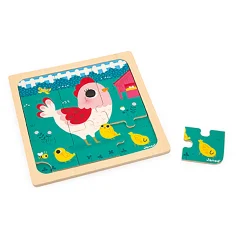 Janod Trio-Puzzle Tiere*Kinder Lernspielzeug|Holzspielzeug
