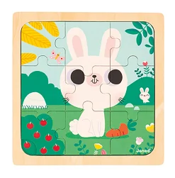 Janod Trio-Puzzle Tiere*Kinder Lernspielzeug|Holzspielzeug
