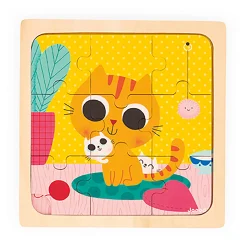 Janod Trio-Puzzle Tiere*Kinder Lernspielzeug|Holzspielzeug