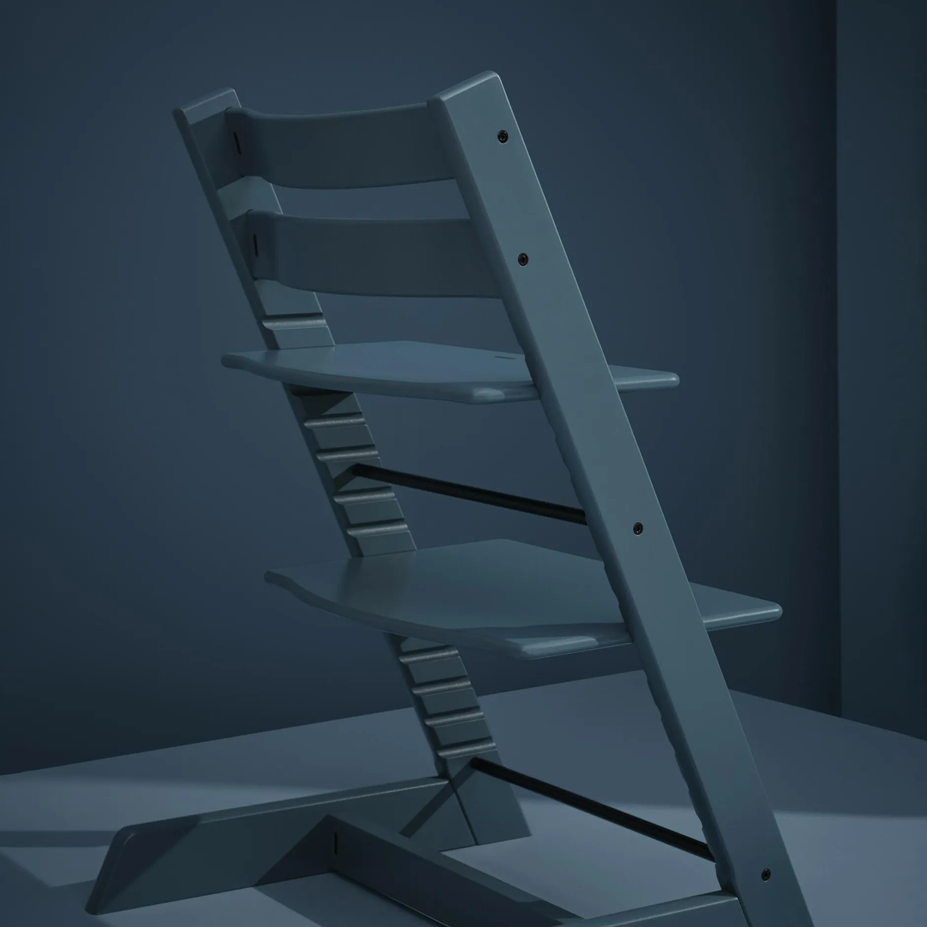 STOKKE Tripp Trapp® Buche Fjord Blue* Treppenhochstühle
