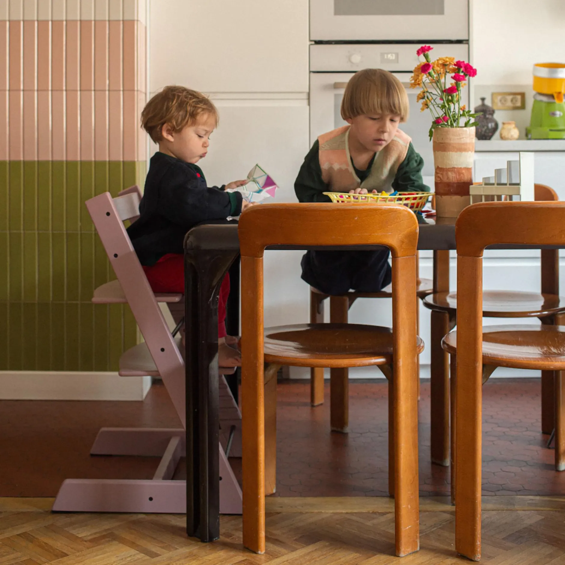 STOKKE Tripp Trapp® Buche Heather Mauve* Treppenhochstühle