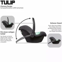 ABC DESIGN Tulip Street*Kinder Babyschalen 0-13 Kg, Gruppe 0+