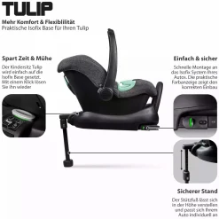 ABC DESIGN Tulip Street*Kinder Babyschalen 0-13 Kg, Gruppe 0+