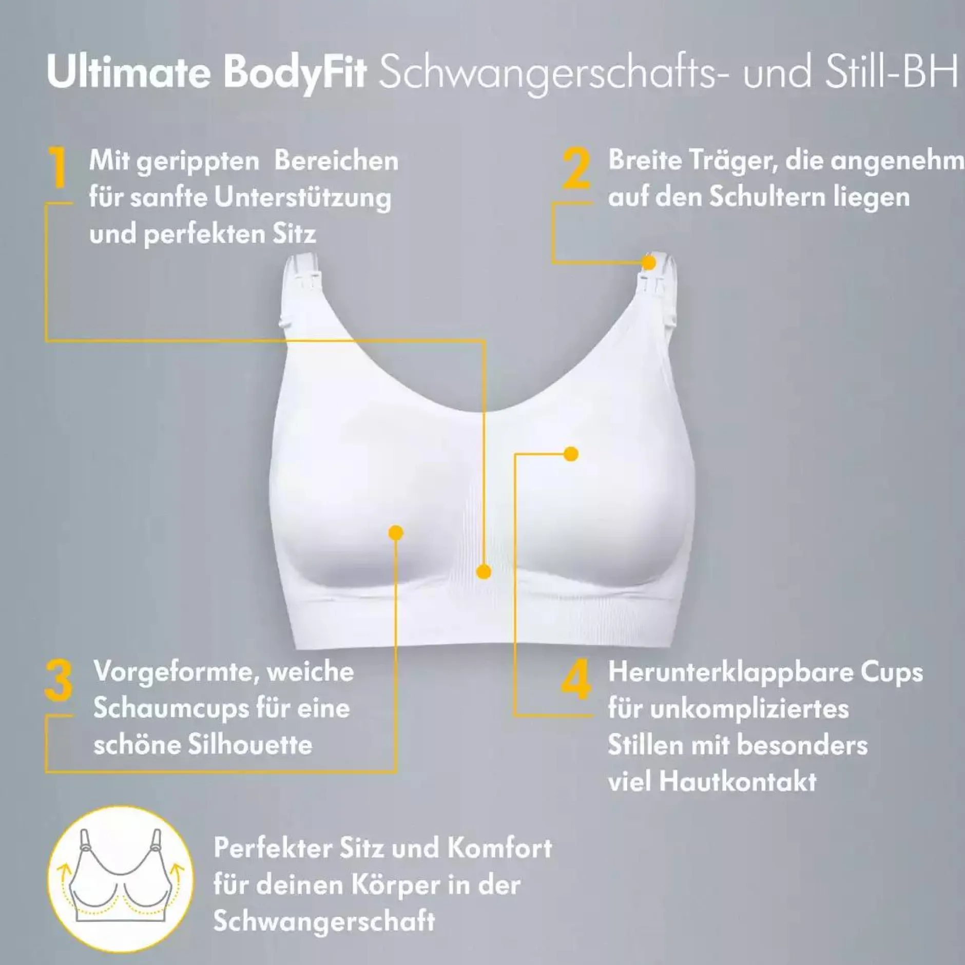 medela Ultimate BodyFit BH Gr.M* Still-Bh´S|Still-Bh'S